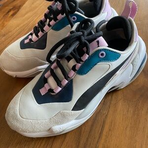 Puma Black and Pink Sneakers